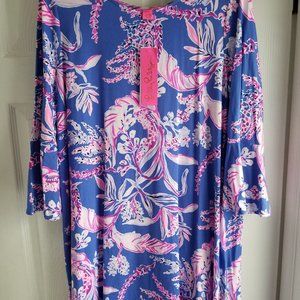 NWT XL Lilly Pulitzer Ophelia Dress in Iris Blue